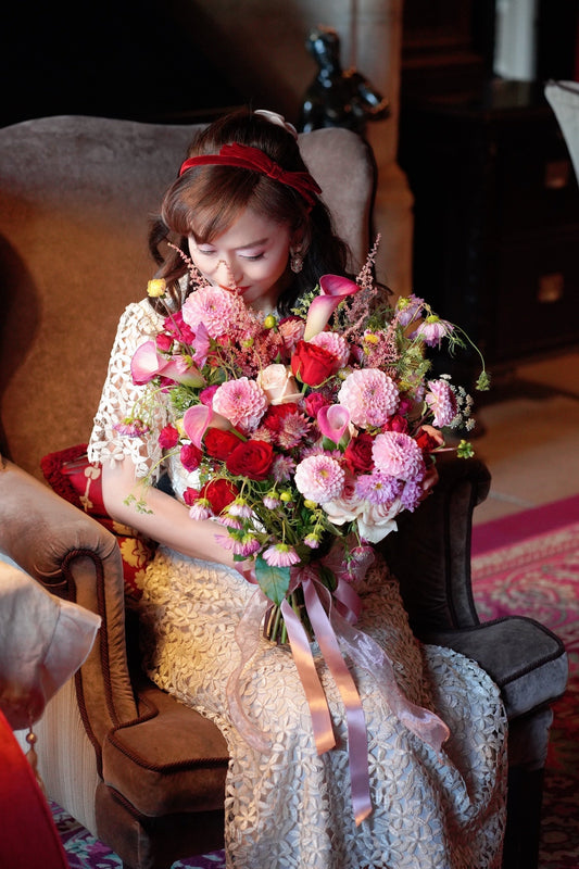 A Moment with Our Autumn Romance Bouquet at Cliveden House