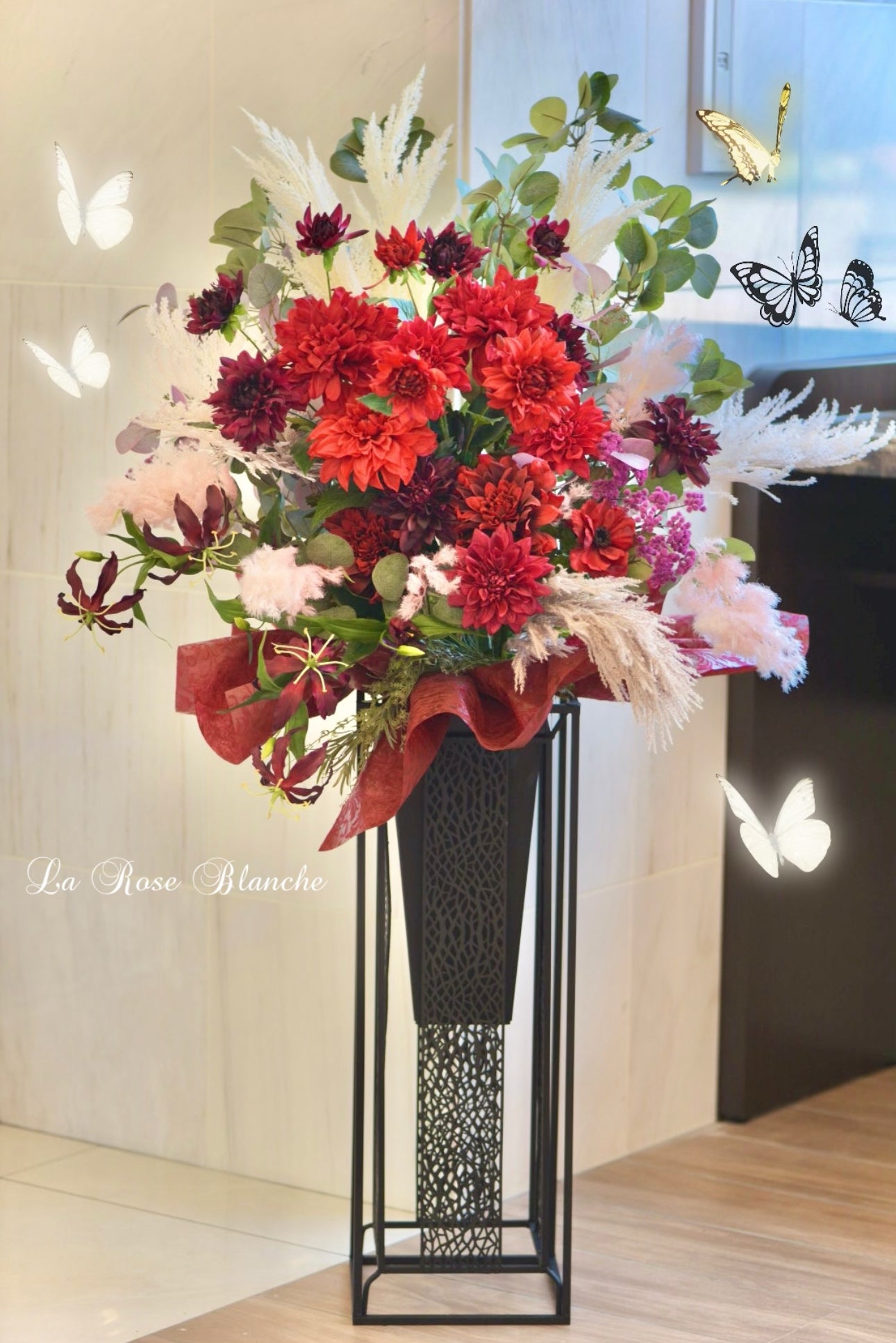 Floral Majesty – Bespoke Artificial Floral Arrangements for Offices & Grand Spaces