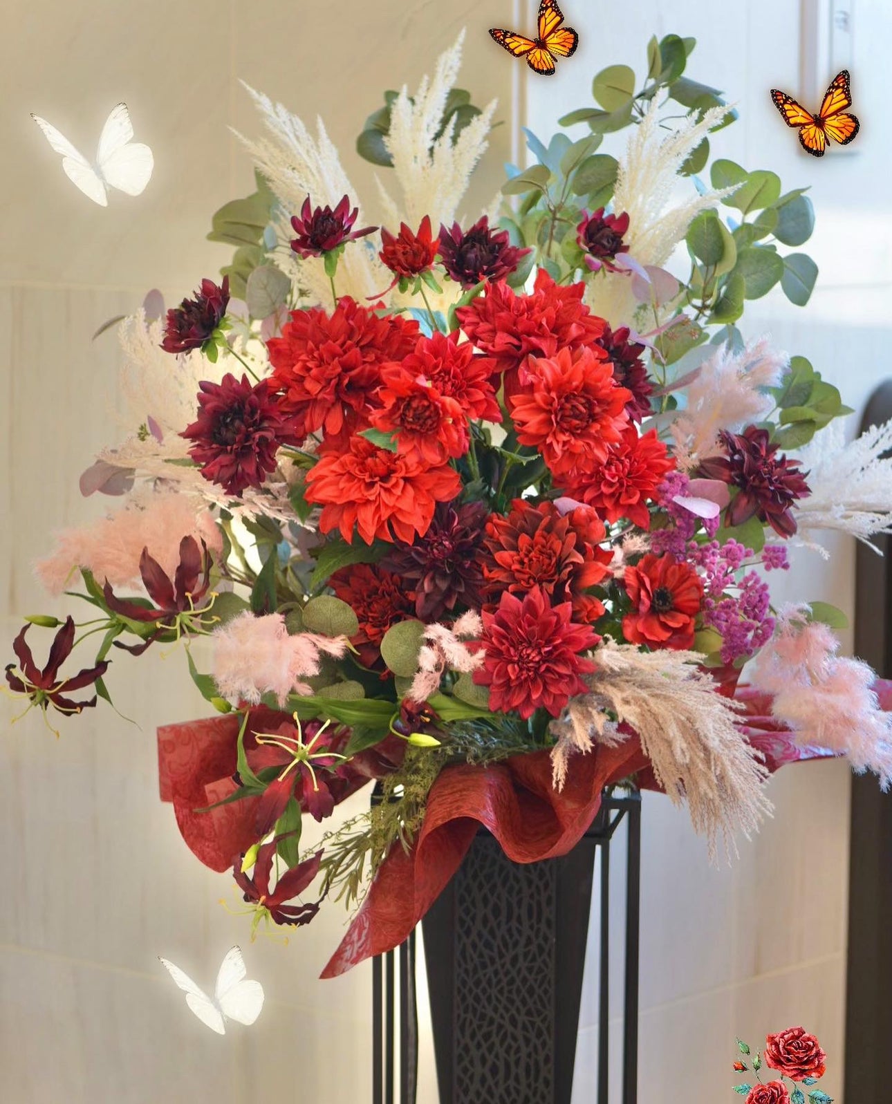 Floral Majesty – Bespoke Artificial Floral Arrangements for Offices & Grand Spaces